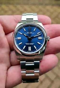 ROLEX OYSTER PERPETUAL 41MM 124300 BLUE - BOX, PAPERS & RECEIPT - 2024.