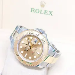ROLEX 40MM 18K HALF YELLOW GOLD CHAMPAGNE DIAL YACHTMASTER REF: 16623 (2015)