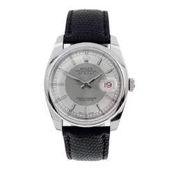 ROLEX DATEJUST 36 ROULETTE STEEL SILVER COLOR DIAL 36MM AUTOMATIC MENS 116200