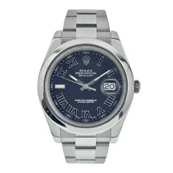 ROLEX DATEJUST II STAINLESS STEEL BLACK DIAL 41MM AUTOMATIC MENS WATCH 116300