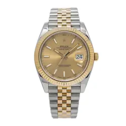 ROLEX DATEJUST 126333 2017 18K YG TWO TONE CHAMPAGNE DIAL AUTO MEN WATCH 41MM