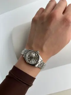 ROLEX LADY-DATEJUST OYSTER PERPETUAL 26MM SILVER DIAMOND DIAL OYSTER BRACELET