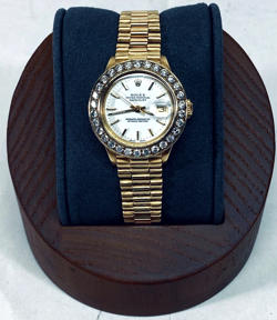 ROLEX DATEJUST 18K YELLOW GOLD - DIAMOND BEZEL 26MM LADIES WATCH 6927