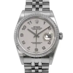 ROLEX DATEJUST 36MM STAINLESS STEEL IVORY CON PEWTER DIAL 16220