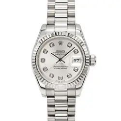 ROLEX DATEJUST 179179G 10P DIAMOND D SERIES K18WG 98.9G #005