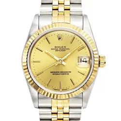 ROLEX DATEJUST 68273 CHAMPAGNE L SERIES YG 31MM #036