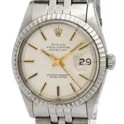 ROLEX DATEJUST 1603 STAINLESS STEEL AUTOMATIC MENS WATCH VINTAGE BF584463