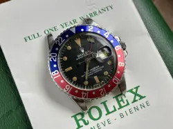 Barn Find! 1977 ROLEX Gmt Master Pepsi ref. 1675 with Box & Papers - Not Running