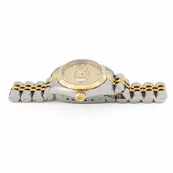 Ladies Rolex OP Datejust 69173 Champagne Diamond Dial 26mm Full Set #W189930-1