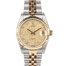 ROLEX DATEJUST 31 68273G TWO-TONE WITH 10 DIAMONDS WOMEN'S WATCH 34354 127050831