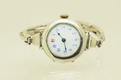 1914 LADIES MIDSIZE SOLID SILVER WILSDORF & DAVIS ROLEX