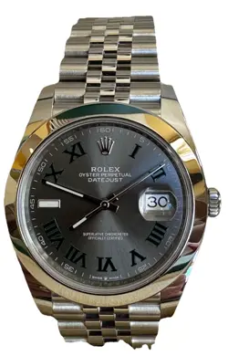 ROLEX DATEJUST 126300 WIMBLEDON DIAL JUBILEE BRACELET WITH SMOOTH BEZEL NEW