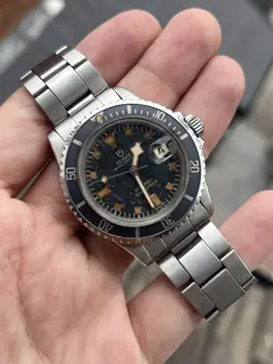 1973 TUDOR SUBMARINER 9411/0 BLUE SNOWFLAKE 40MM ROLEX CASE GHOST BEZEL 7836