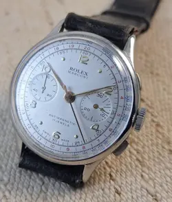 OLD VINTAGE MEN'S WATCH ROLEX MARCONI  CHRONOGRAPH ,BIG  37 MM