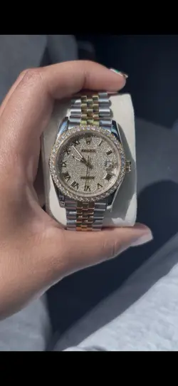 ROLEX DATEJUST BUST DOWN BEZEL TWO TONE OYSTER BAND 36MM