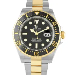 ROLEX SEA-DWELLER BLACK DIAL TWO TONE WATCH 126603