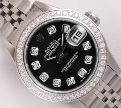 26MM WATCH-BLACK DIAMOND
