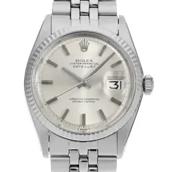 ROLEX DATEJUST 1601 SILVER CAL.1570 HACK AVAILABLE 40 NUMBER ANTIQUE MENS