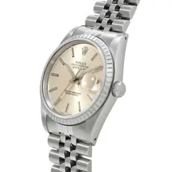 USED ROLEX Datejust 16220 Silver Case: 36×36mm Band: 20cm Men's Watch #921320