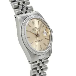 USED ROLEX Datejust 16220 Silver Case: 36×36mm Band: 20cm Men's Watch #921320