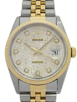 ROLEX DATEJUST 10P DIAMOND 16233G SW00324