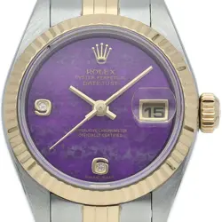 ROLEX DATEJUST LADIES' WATCH WITH 2 DIAMONDS AND SUGILITE 79173 2BR(P) K18YG...