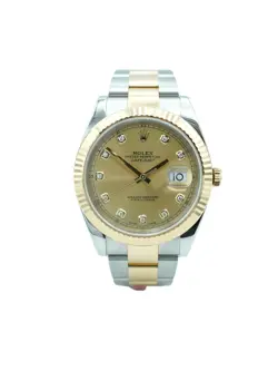 ROLEX DATEJUST 41MM 126333 CHAMPAGNE DIAL DIAMONDS 2017 FULL SET