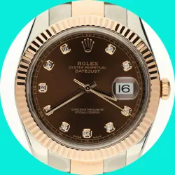 ROLEX DATEJUST OYSTER PERPETUAL 41MM EVEROSE GOLD DIAMOND WATCH #126331