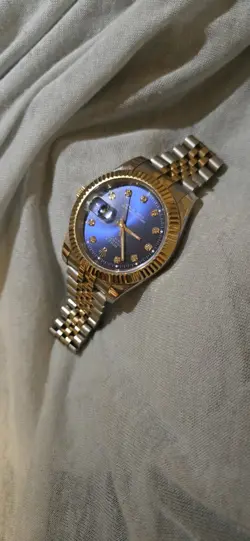 ROLEX DATEJUST 116233 36MM BLUE DIAMOND DIAL WITH TWO TONE JUBILEE BRACELET