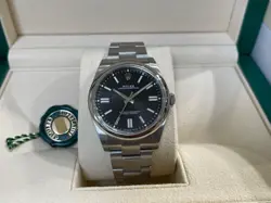 NEW ROLEX OYSTER PERPETUAL 41MM BLACK DIAL 124300 WARRANTY CARD NOVEMBER 2023