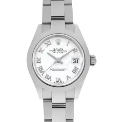 ROLEX DATEJUST 28 279160 WHITE ROMAN 3 ROW OYSTER BRACELET RANDOM NUMBER SEC...