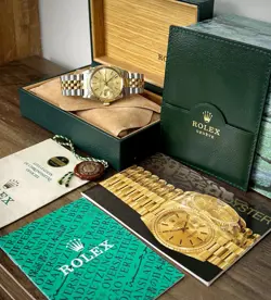 Rolex Datejust Steel & Gold - Box & Papers - Excellent Sharp Condition