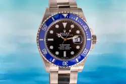 ROLEX SUBMARINER COOKIE MONSTER 126619LB 41MM WHITE GOLD BLUE BEZEL B&P
