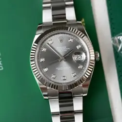 2024 ROLEX DATEJUST 41MM MENS 126334 SLATE DIAMOND DIAL OYSTER W BOX CARD TAG