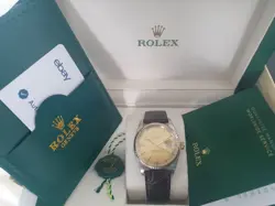 BEAUTIFUL 18K GOLD & S'STEEL MENS ROLEX DATEJUST REF 1602 FULLY SERVICED & BOXED