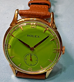 BEAUTIFUL COLLECTIBLE ROLEX  18K GF SPYDER LUGS WINDUP WATCH JUST SERVICED