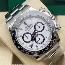 AUTHENTIC✧ROLEX✧WATCH✧DAYTONA WHITE PANDA UNWORN OYSTER STEEL 40MM 126500LN HERR