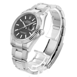 ROLEX DATEJUST 36 126234 BLACK BAR 3 ROW OYSTER  36022