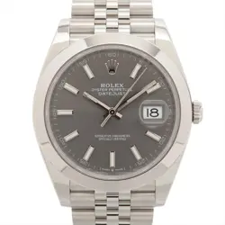 ROLEX OYSTER PERPETUAL DATEJUST 126300 SS SS AT SLATE DIAL