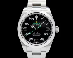 ROLEX 116900 AIR KING SS BLACK DIAL FULL SET