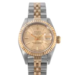 ROLEX DATEJUST 26 69173 CHAMPAGNE INDEX STEEL YELLOW GOLD LADIES WATCH 1995