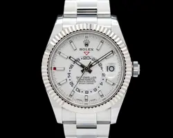 ROLEX 326934 SKY-DWELLER SS SILVER DIAL FULL SET