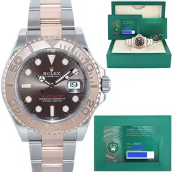 2023 NEW PAPERS ROLEX YACHT-MASTER 126621 CHOCOLATE EVEROSE GOLD TWO TONE WATCH