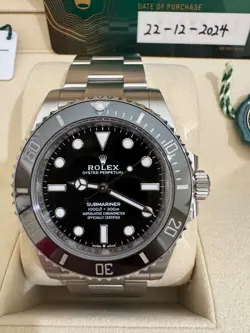 2024 ROLEX SUBMARINER, NO DATE, 124060 OYSTER BRACELET WITH BLACK BEZEL
