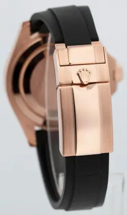 Rolex Yacht-Master BLACK 18K Rose Gold Oysterflex Rubber 40mm 116655 Watch