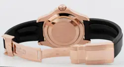 Rolex Yacht-Master BLACK 18K Rose Gold Oysterflex Rubber 40mm 116655 Watch