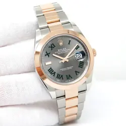 ROLEX 126301 DATEJUST 41 18K/SS WITH SLATE ROMAN DIAL ON OYSTER