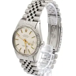 ROLEX DAY-DATE 36MM WHITE STEEL BAG WATCH AUTHENTIC