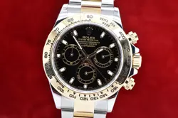 2019 ROLEX COSMOGRAPH DAYTONA 18K YELLOW GOLD & STEEL BLACK DIAL 116503 FULL SET