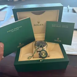 ROLEX OYSTER PERPETUAL DATEJUST MENS 41MM WATCH BLUE DIAL